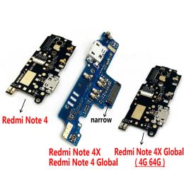 Cables Nuevo módulo de micrófono+Puerto de carga USB Piezas de conector de cable flexible para Xiaomi Redmi 4 4x 4xPro Reemplazo global
