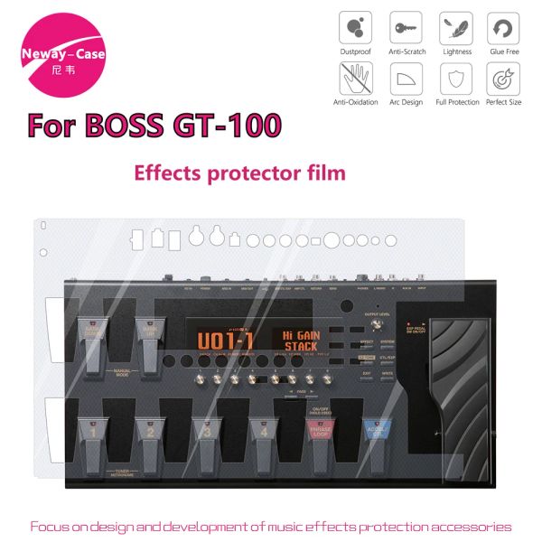 Câbles Film Protector Film Protector Film pour le boss GT100 Guitare électrique Accessoires pédales