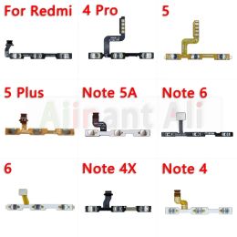 Câbles Bouton Original Interrupteur de la touche MUTE ON OFF Volume Power Flex Cable pour Xiaomi Redmi Note 4 5 6 4A 4X 5A 6A Plus Pro