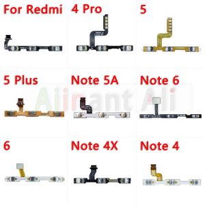 Câbles Bouton Original Interrupteur de la touche MUTE ON OFF Volume Power Flex Cable pour Xiaomi Redmi Note 4 5 6 4A 4X 5A 6A Plus Pro