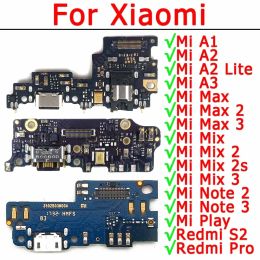 Câbles Carte de charge d'origine pour Xiaomi Mi A1 5x A2 Lite 6x A3 Mix 2S Max 2 Note 3 Play Redmi S2 Pro Charging Port USB Connector Plate de connecteur