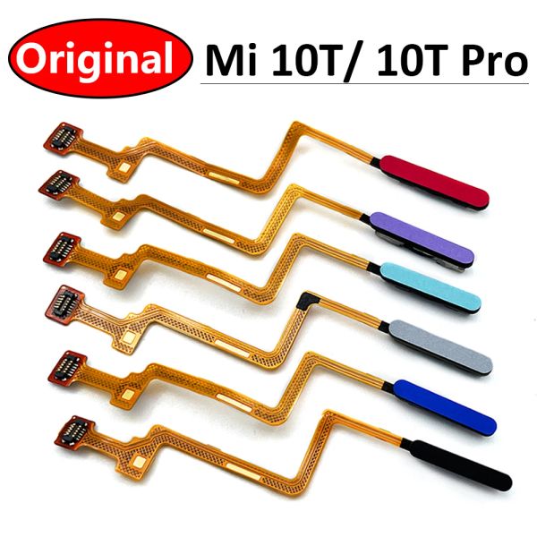 Câbles d'origine pour xiaomi mi 10t mi10t pro m2007j3sy bouton d'accueil empreinte digitale tactile id capteur flexion ruban de câble de remplacement