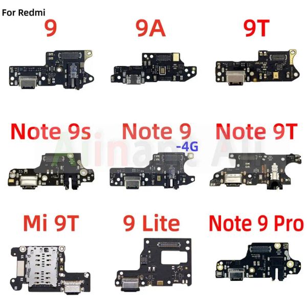 Câbles Original pour Xiaomi Redmi Note 9 9A 9C 9T 4G 5G Pro Charge rapide du chargeur USB Connecteur Port Connecteur Mic PCB Dock Flex