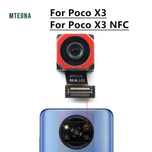 Kabels originele achterkant camera voor xiaomi mi poco x3 nfc hoofd achterste weergave big cameramodule flexvervangende reparatie reserveonderdelen