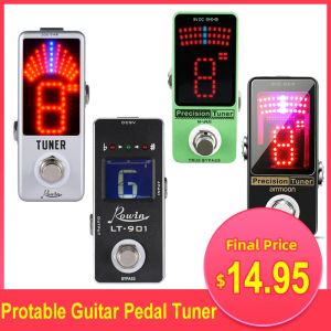 Câbles Précision Affichage LED de tuner de guitare chromatique Précision avec des accessoires de pédale de guitare de pontage pour les pédales de basse de guitare