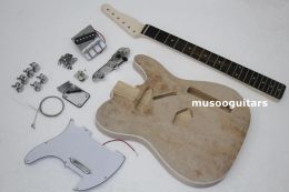 Câbles Project Electric Guitar Builder Kit Diy avec tous les accessoires avec un corps de cendre