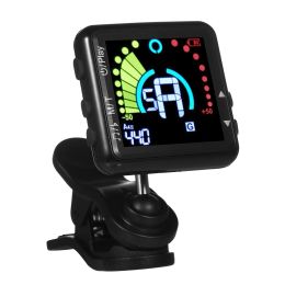 Kabels Oplaadbare gitaar tuner clip op LED Color Display Professional Guitar Tuner met metronoom voor Srings -instrumenten accessoires