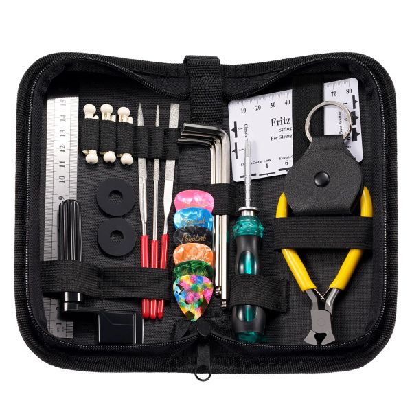 Câbles Réparation des outils outils Organisateur String Guitare Maintenance String Action Action souverain Gauge Mesurer Tool Hex Wrench Set Fichiers Fin