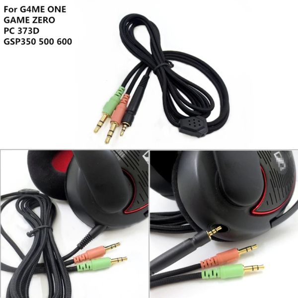 Cables Cable de Repuesto para Sennheiser G4ME ONE GAME ZERO 373D GSP 350 500 600 GSP600 Auriculares Versión PC 2 Metros