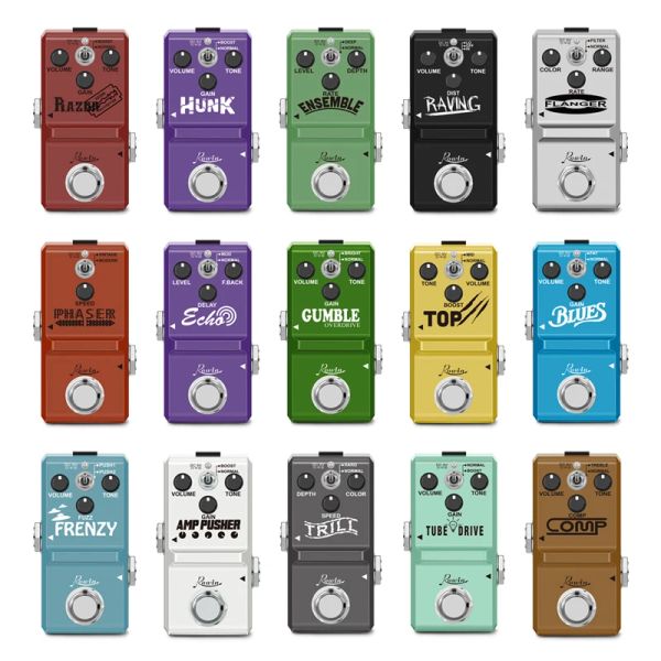 Cables Rowin Nano Pedal Series TUBE Driver Comp Comp Cal Ensemble Frenzy Blues Flanger Mini Guitar Effect Pédales