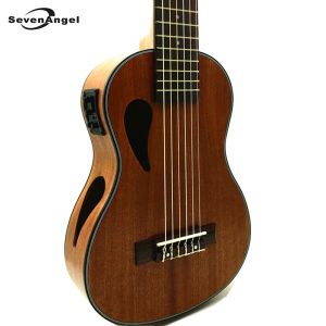 Câbles SevenAngel Brand 28 pouces Electric Ukulele 6 Strings Hawaiian Guitar Sapele UKU Music Head classique ukelele avec pick-up eq