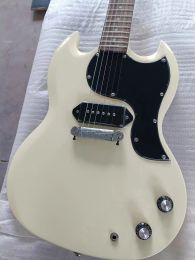 Cables SG 400 Natural White Electric Guitar P90 Pickups Chrome Hardware