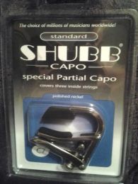 Cables Shubb C7 Guitare partielle spéciale Capo Couvre 3 cordes intérieures, Nickel Capotraste