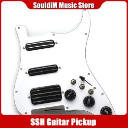 Kabels SSH Electric Guitar Pickguard Pickup 2 Mini Humbucker met spoel pick -up singlecut schakelaar hoge uitgang geladen voorgelaagde krasplaat