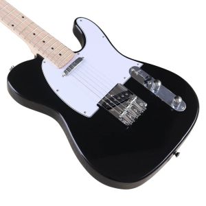 Kabels tl elektrische gitaar vaste basswood body 6 strings gitaar 39 inch hout gitaar zwarte kleur elektrische gitarra