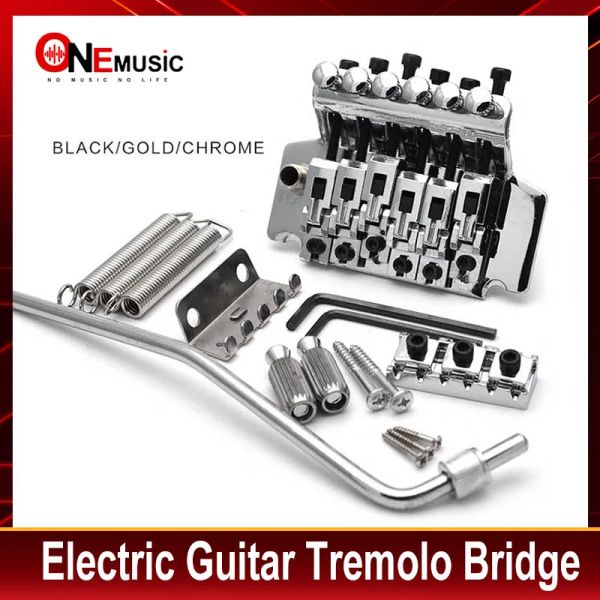 Câbles Tremolo Bridge 6 String Double verrouillage Système de trémolo pour guitare électrique noir / or / chrome