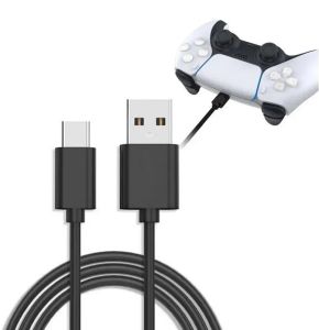 Cables Tipo C Cable de cargador USB para Sony PlayStation 5/Controlador de controlador Switch Controlador USB C Datos para PlayStation PS5 Cable Charge