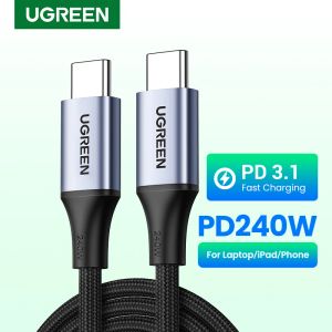 Câbles UGreen 240W Câble USB de type C pour iPhone 15 Samsung S23 Power Line PD3.1 pour PS5 Nintendo Switch 5A Supercharge USB C PD Cable 5A