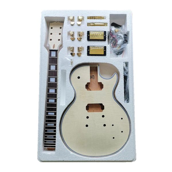 Câbles Kit de guitare électrique bricolage inachevé excellente pratique à la main un cou et un corps