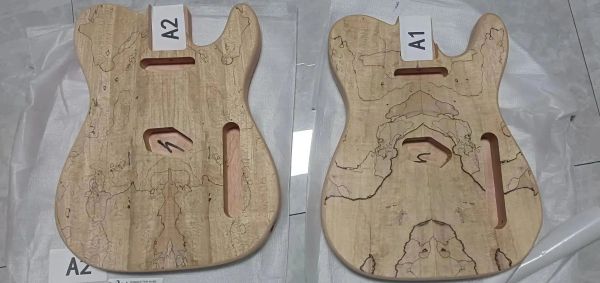 Part de reemplazo de reemplazo de barril de guitarra en blanco de madera en blanco de caoba de cables, patrón de mapa, cuerpo de guitarra eléctrica de bricolaje, una pieza, 1 PC