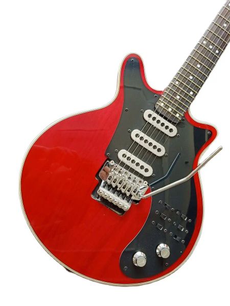 Câbles Amélioration de Brian May Red Special Guitar 24 frettes 3 Burns Trisonic Pickups Floyds Tremolo Bridge