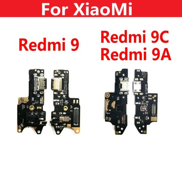 Câbles USB Charging Dock Port Port Jack Jack Pild Connecteur Connecteur Connector With Microphone Flex Cable pour Xiaomi Redmi 9 9C 9A