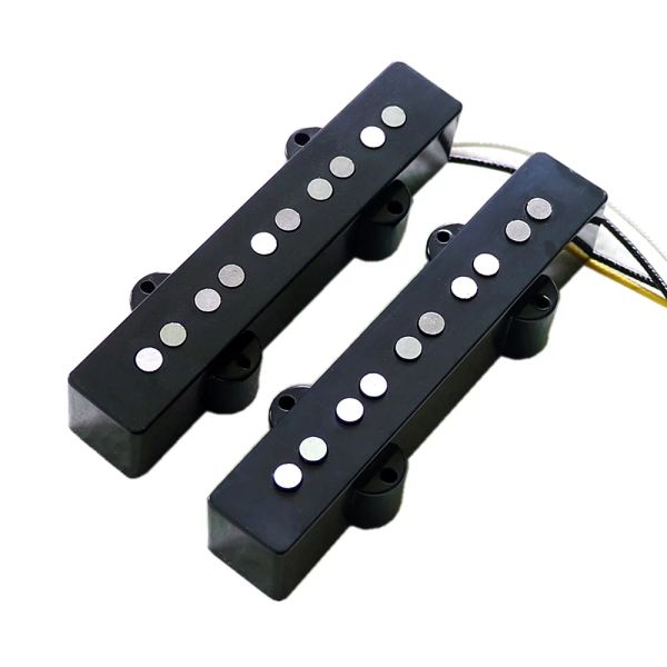 Cables Vintage Alnico Rod Magnet 5 String J Pickup de bajo con bobinas de placa de fibra