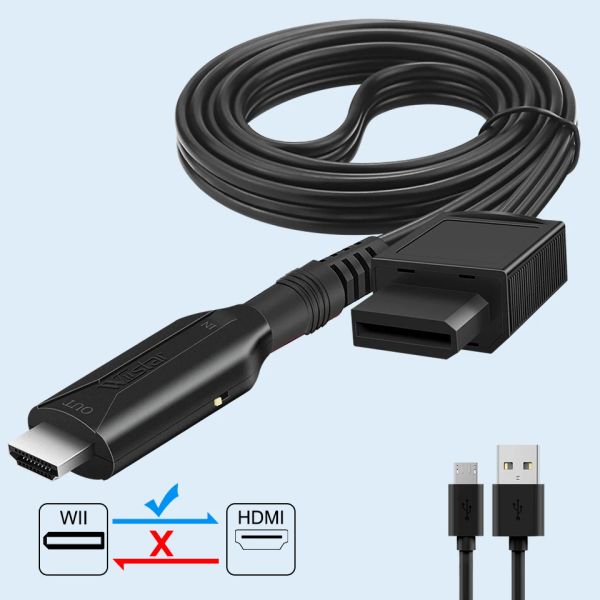 Câbles Wii à HDMI Converter Adaptateur Adaptateur de câble Wii2HDMI pour le moniteur HDTV Wii à HDTV