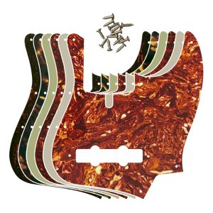 Câbles Xin Yue Pickguard de qualité personnalisée pour nous 11 trous Atelier Z Dal 5 String Jazz Bass Guitar Pickguard Scratch Plate Flame Pattern