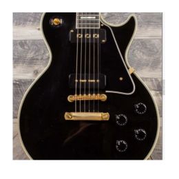Cables yBest, forma de diseño propio, guitarra eléctrica de color negro sólido, con partes doradas, diapasón de ébano, pastillas de forma de jabón negro
