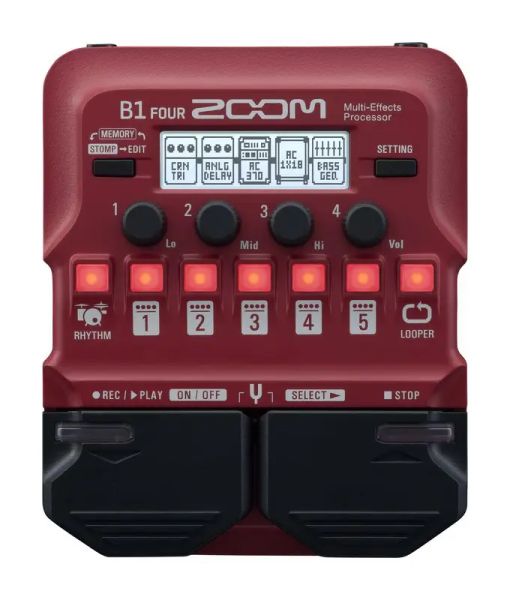 Cables Zoom B1 Four Bass Multi Effects Efecto de la guitarra Procesos Guitar Guitar solo Efecto de dispositivo Preamplificador Efecto de la guitarra Pedal