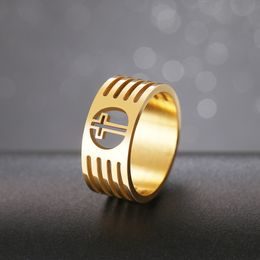 CACANA évidé croix forme meilleur anneau Design mode amour acier inoxydable bijoux pour femmes jeune fille cadeaux de mariage