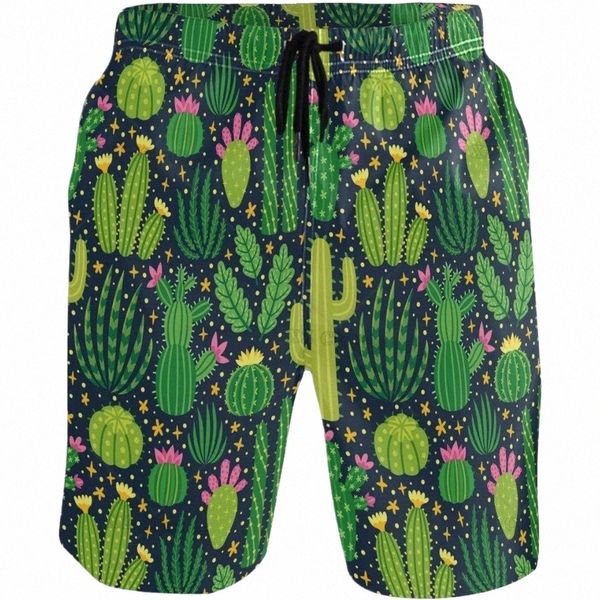 Cactus Short de plage fantaisie pour hommes Maillots de bain à séchage rapide Sports Running Swim Board Shorts Maillots de bain avec doublure en maille et poche q7Zn #