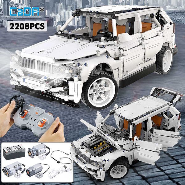 Cada 2208PCS City Remote Control SUV Off Road Vehicle Building Block Technique RC / non-RC Racing Car Briques Jouets pour garçons Cadeaux Q0624