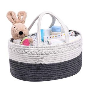 Caddies Baby Diaper Caddy Organisateur Boîte de rangement portable 100% Coton Coton Baby Room Diaper Rangement Panier de rangement humide Rangement de jouets