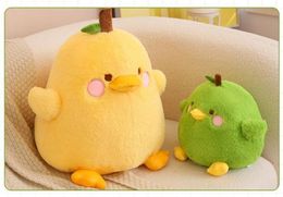 Cadeau Rigolo Custom Stitch Peluche 20/30/40 cm Cartoon Duck Pear Pear Toy Doll Funny Toy Fruit Duck Handgemaakte pluche pop knuffel Dieren Kerstcadeau Boze Duck