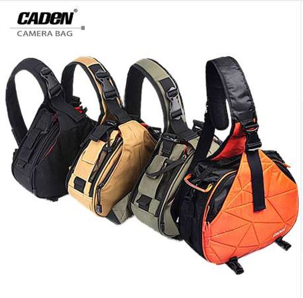 Caden étanche voyage petit DSLR sac à bandoulière avec housse de pluie Triangle sac à bandoulière pour Sony Nikon Canon appareil photo numérique K1