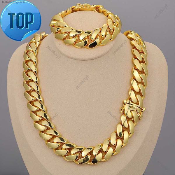 Cadena Cubana Wholesale Hip Hop Jewelry Luxury 14K 18K 24K Gold Real Gold Solid Solid Miami Cuban Link Cklela
