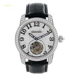 Cadermay Luxury Business Classics Men PolsWatch Handset Moissanite Diamond 316L Sapphire Case Mans Automatic Tourbillon Watch