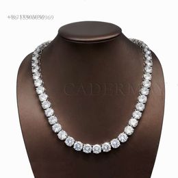 Cadermay S Sterling Sier 12Mm 10Mm Trendy Hip-Hop Sieraden Tennis Collier Vvs Iced Out Moissanite Diamond