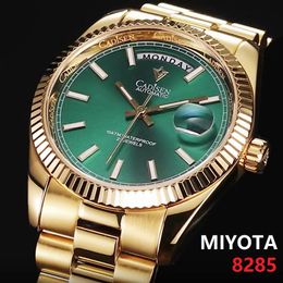 CADISEN DD40 Mannen Horloges Luxe Automatische Horloge Mannen AR Saffierglas Mechanisch Horloge Mannen 10Bar MIYOTA 8285 Movt 240123