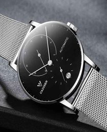 CaDisen Mens Watchs Top Brand Luxury Automatic Date Hommes Casual Fashion Horloge étanche Mécanique en acier inoxydable montre3677621