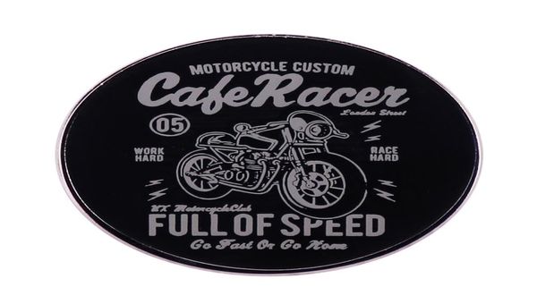 Broche de Club de moto Cafe Racer, broche de club de moto britannique Born To Ride Live To Ride1397944