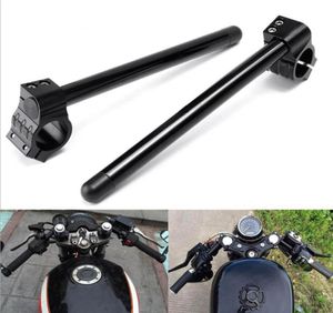 Cafe Racer guidon de moto course réglable CNC Clip sur moteur fourche guidon 31 35 37 39 43 46 52MM Chrome noir69890585731694