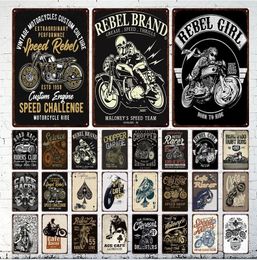 Cafe Racer Vintage Tin Sign Poster Mororcycle Metal Sign Placa Decoración de pared Garaje Hierro Pintura Hombre Cueva Pub Bar Decoración del hogar Arte personalizado Decoración Tamaño 30X20 w01