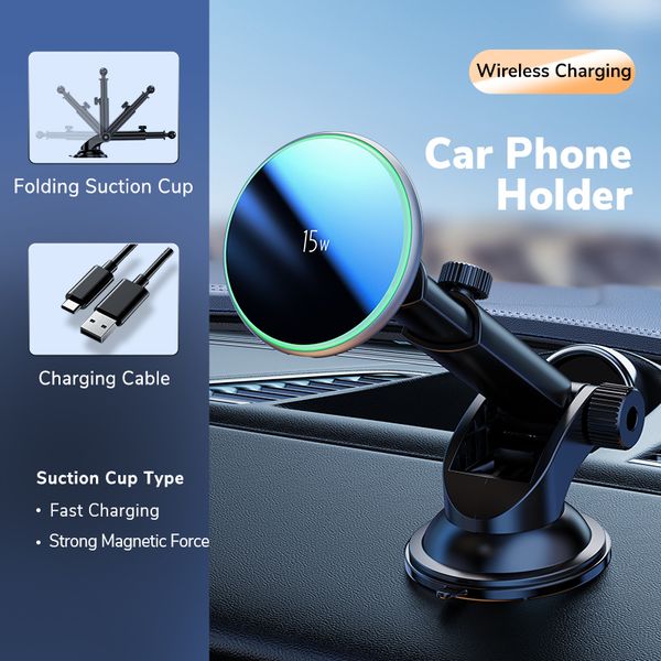CAFELE 15W chargeur sans fil support de téléphone de voiture magnétique dans la voiture Support Mobile pour téléphone portable support de voiture Portable charge Magsafe