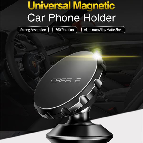 Cafele Universal Magnetic Car Phone Sined 360 ROTATION AIR AIR VENT MONT TÉLÉPHONE pour iPhone X Samsung S10 Car GPS Holder