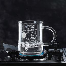 Cafeïne Beker Mok Gediplomeerde Beker Mok met handvat Borosilicaat Glas Multifunctionele Food Grade Meetbeker 210804