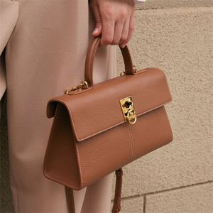 Cafunes bolsos de noche bolso de diseñador postura bolso de hombro de cuero para mujer bolso cruzado de negocios diario para mujer color sólido simple xb072