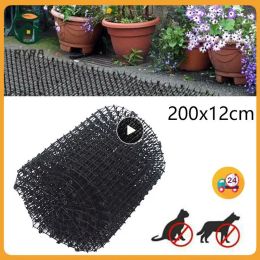 Jaulas 1 ~ 5 unids Jardín Cat Scat Mats Repelente Mat Seguridad Árboles Pincho Prickle Strips Spikes Prevenir Perro Gato Malla Plástico Spike Pet